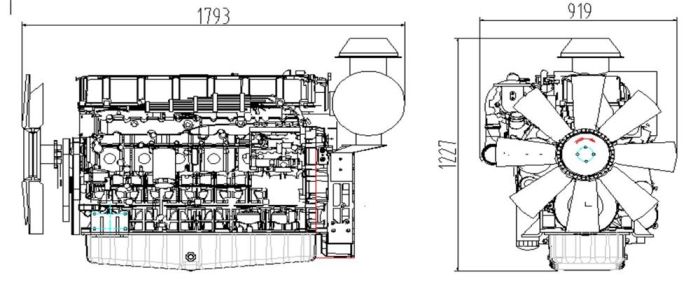 Двигатель Shanghai SC12E420D2 (420 сил) для ДГУ