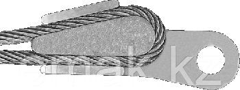 Wedge clamp (thimble with insert) for rope