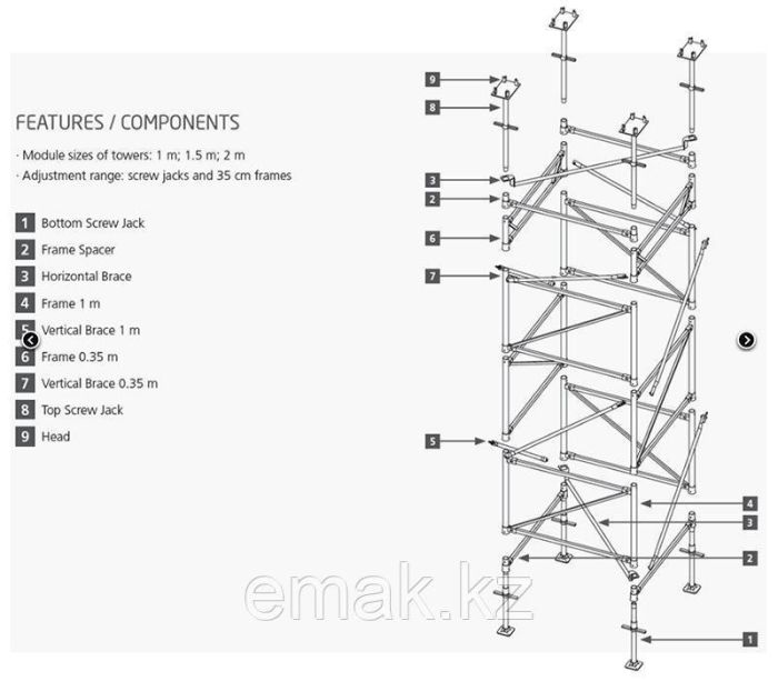 Heavy type scaffolding C60